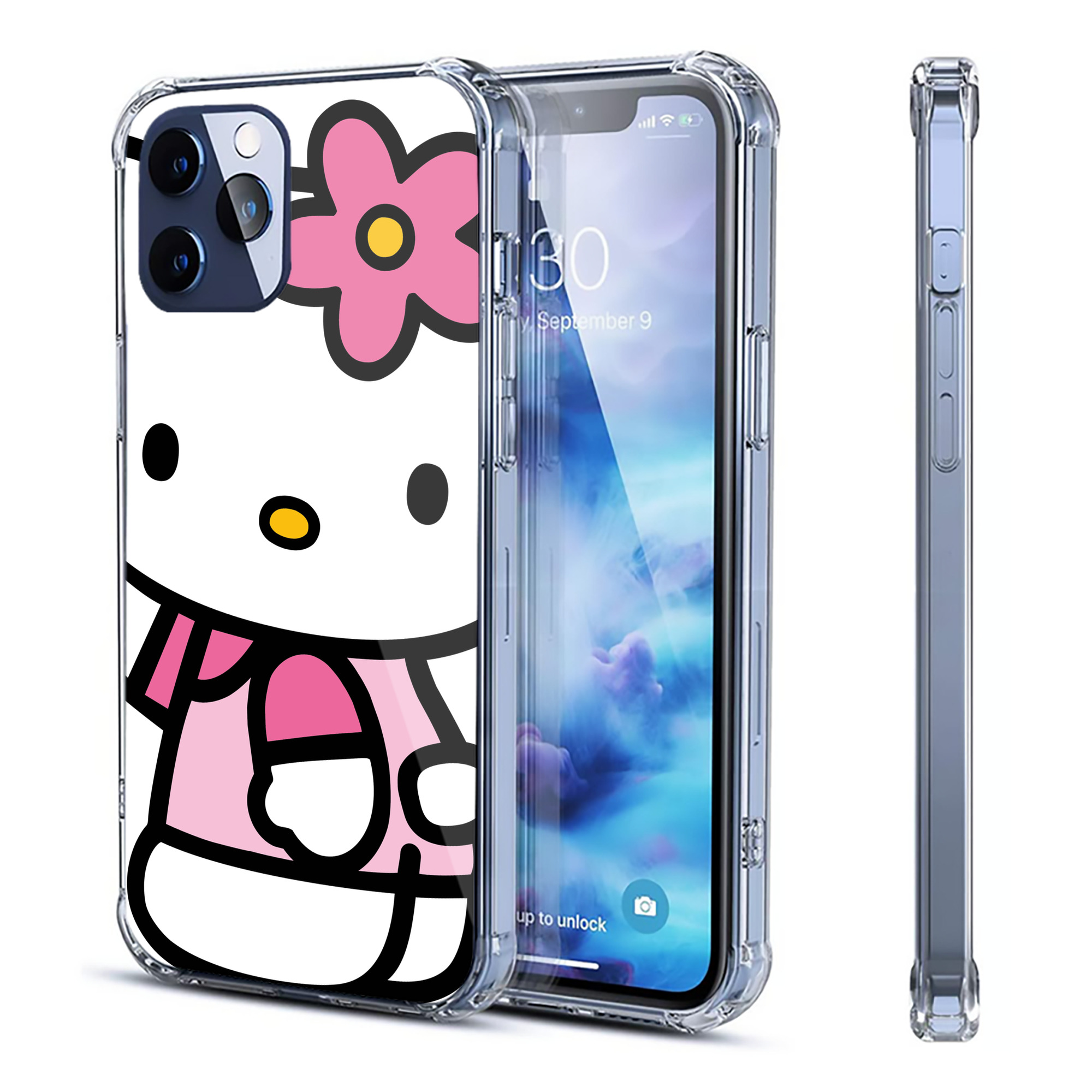 （画像用） Hello Kitty ハローキティ 【iPhone 12シリーズ対応】透明スマホケース（クリアソフトケース）